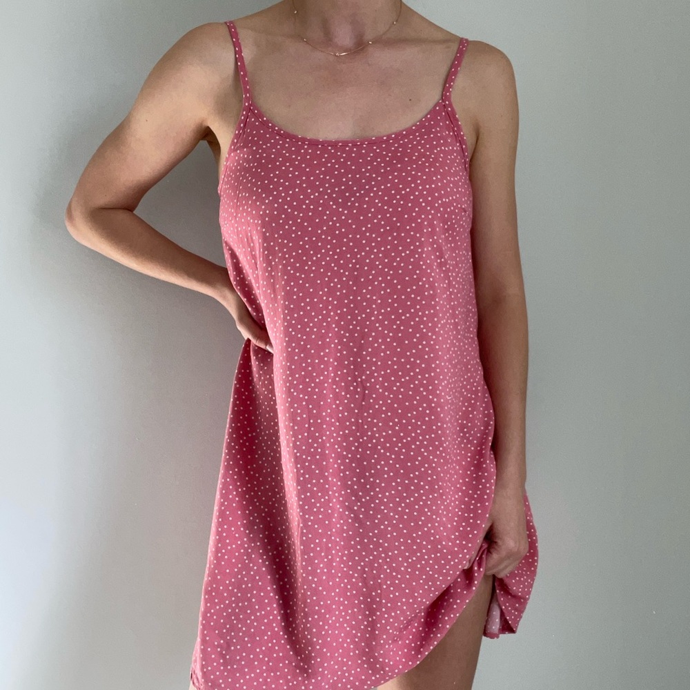 Wild Fable Pink Polka Dot Mini Dress